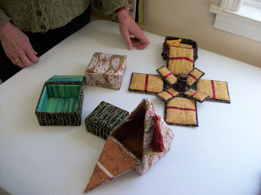 Pat Vitalo's fabric boxes