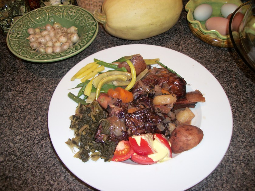 Lamb shanks dinner, Sept 2011