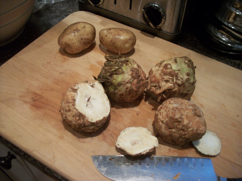 celeriac and potatoes