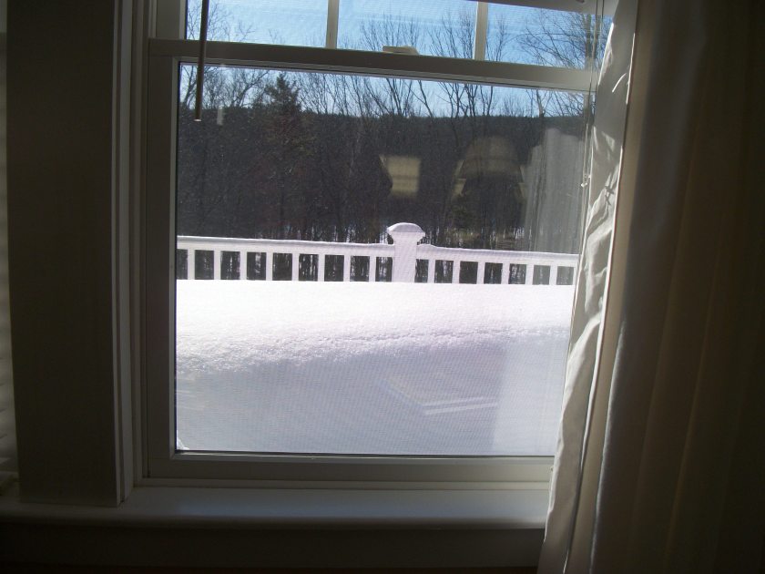 Blizzard of 2013, front porch