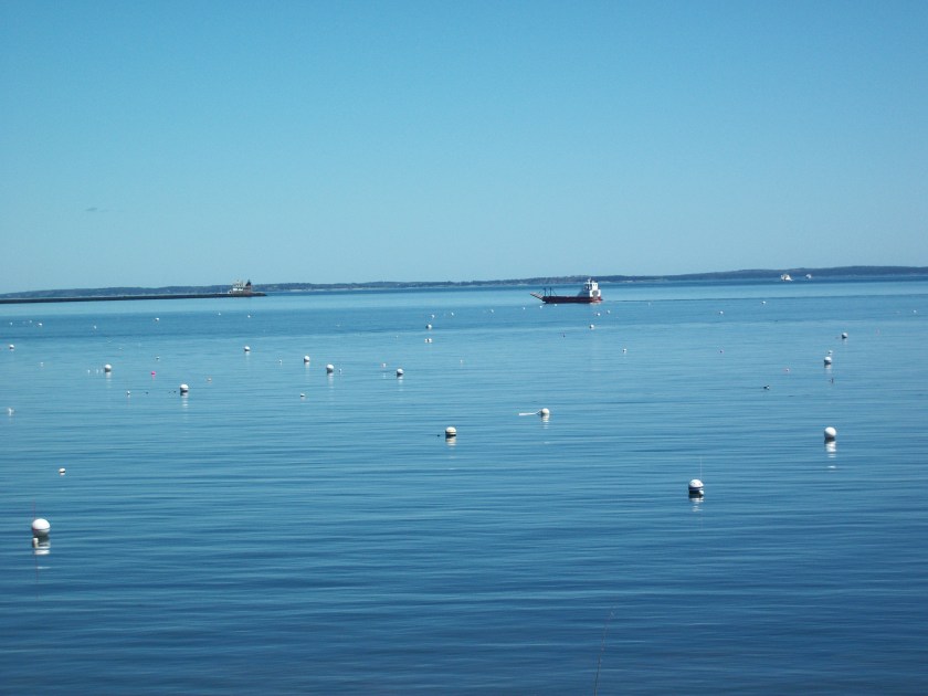 Rockland harbor and lighthouse