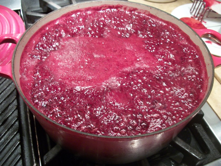 Blackberries cooking 2