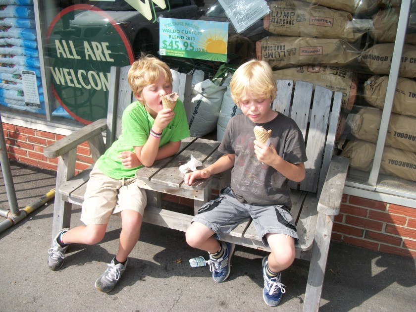 Bo and Kels, ice cream, 2013 2